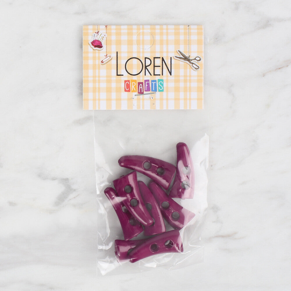 Loren Crafts 8'li mürdüm çoban düğme - 132